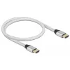 Delock - Ultra High Speed - Cabo HDMI - HDMI macho para HDMI macho - 50 cm - Isolamento triplo - Prateado - Contactos banhados a ouro, suporta 8