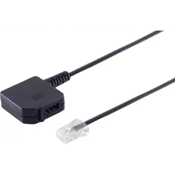 Adaptador telefónico ShiverPeaks 71041-1 ficha Western 8/4 para conector fêmea TAE-U
