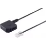 Adaptador telefónico ShiverPeaks 71041-1 ficha Western 8/4 para conector fêmea TAE-U