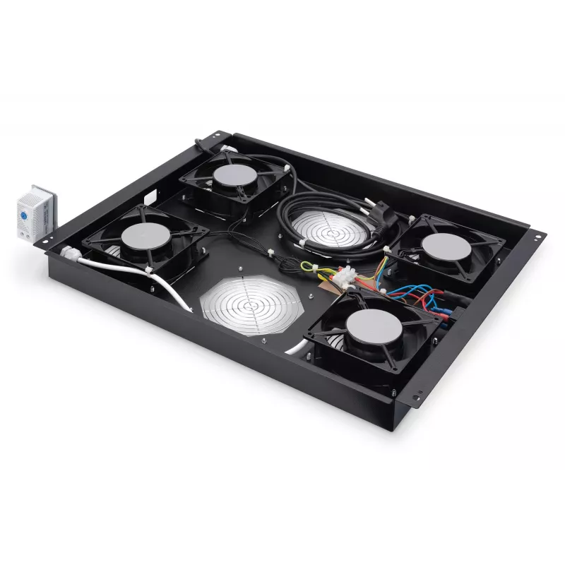 Unidade de ventilação de teto Digitus DN-19 FAN-4-SRV-B
