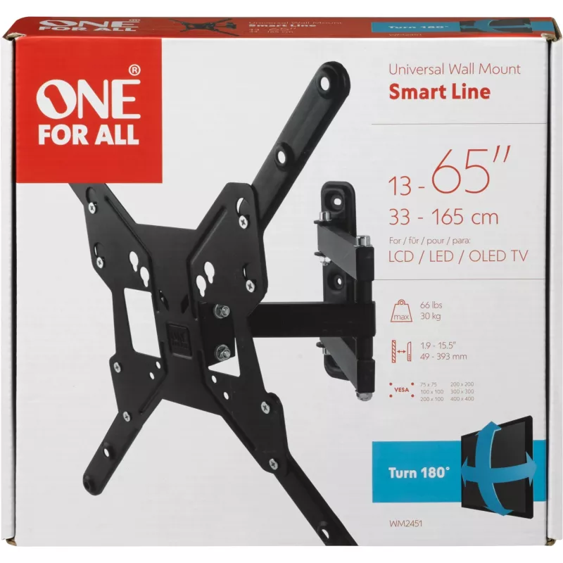 Universal Electronics One For All Smart WM 2451 - suporte - para ecrã plano - tamanho do ecrã: 33-140 cm (13-55