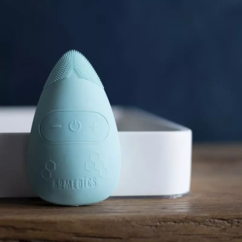 Escova de limpeza facial Homedics FAC-350-EUA Honeycomb Silicon, cabeça de silicone em favo para limpeza suave