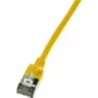 Cabo de rede LogiLink fino U/FTP CQ9017S RJ-45 Cat6a 0,3 m amarelo