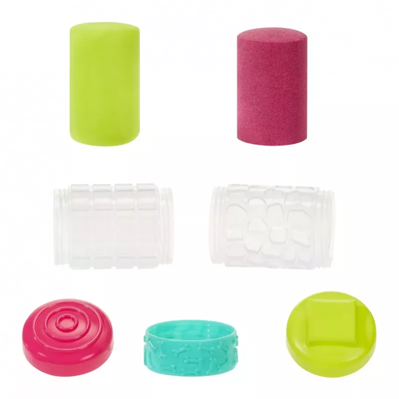 Massa de modelar Wonder Factory Never Dry Dough, verde-limão, rosa