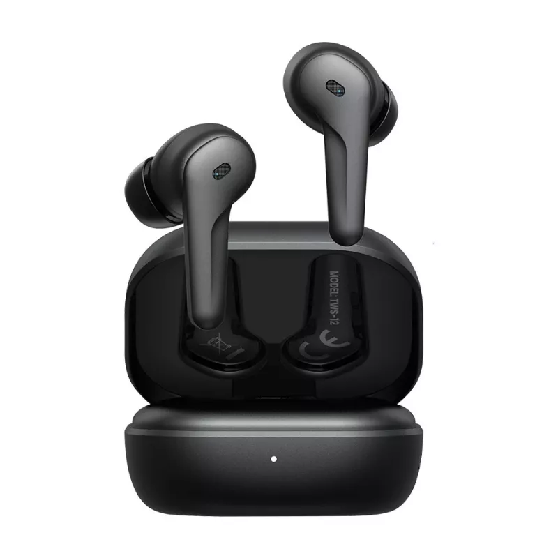 Headset in-ear TWS SAVIO TWS-12, Bluetooth 5.3, microfone integrado, preto