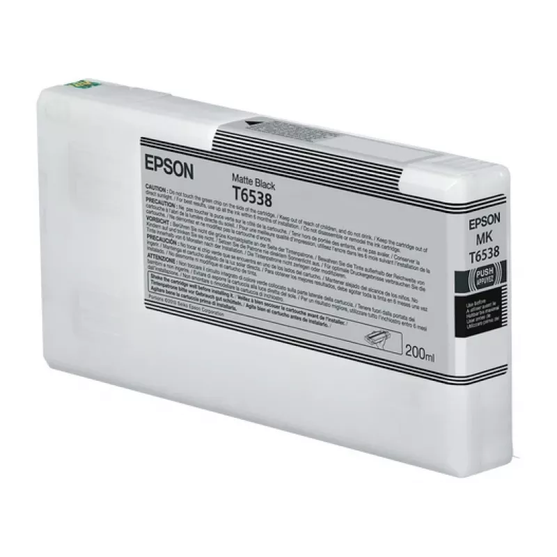 Cartucho de tinta Epson C13T65380N preto-mate 200 ml original embalagem individual