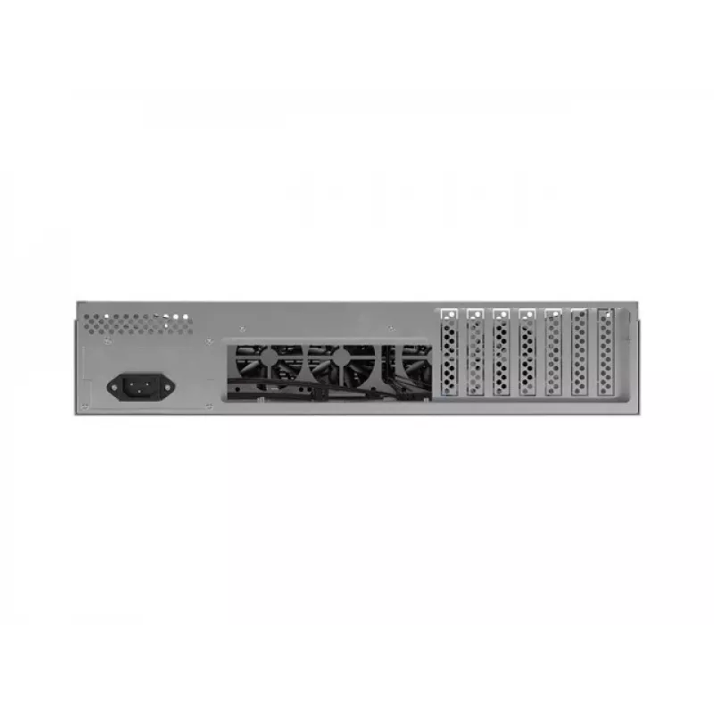 Chassis rack Lanberg SC01-6502-12B 2U preto 7 ventoinhas