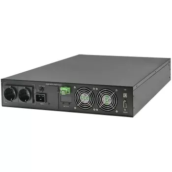 UPS Qoltec AWARYJNY DO RACK 3KVA 3000W fator de potência 1.0 LCD EPO USB on-LINE (3VA, 3000W, UPS online de dupla conversão), UPS