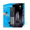 Máquina de soda SodaStream DUO preto aço inoxidável