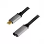 Cabo USB LogiLink USB 3.2 Gen 2 CUA0105 0,5 m USB-C preto cinzento