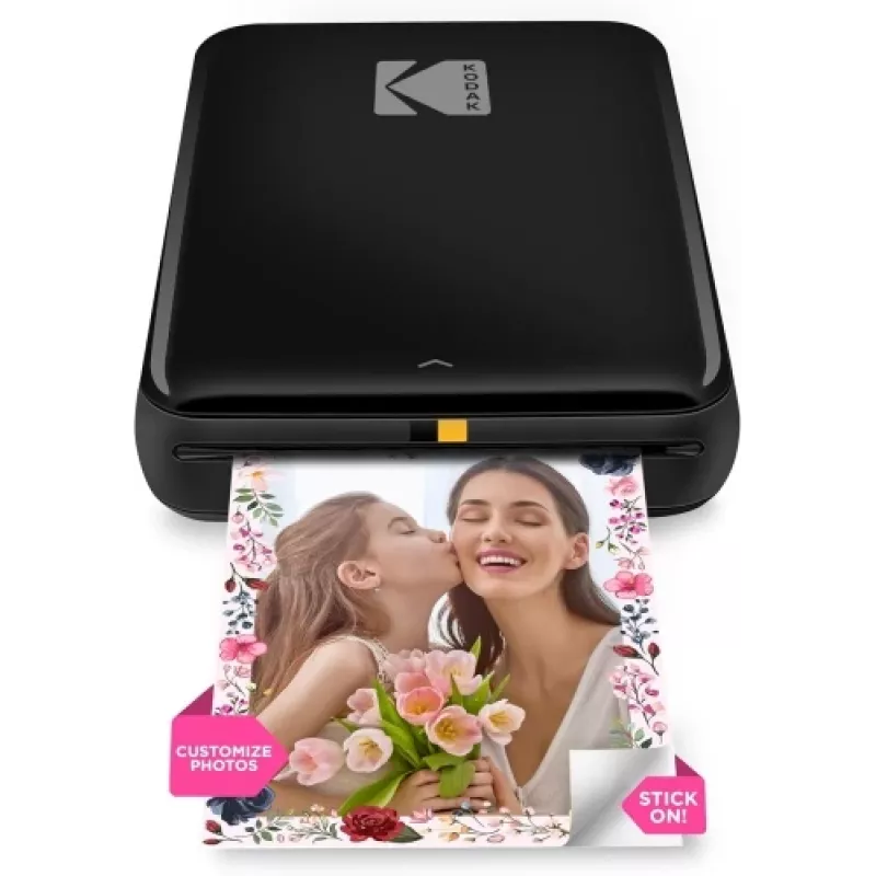 Impressora fotográfica móvel instantânea Kodak STEP Cor ZINK 2x3'' 1 ppm, Bluetooth, Preto