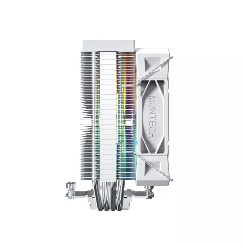 Montech NX400 White ARGB cooler a ar para CPU, 120 mm, multi-socket, branco