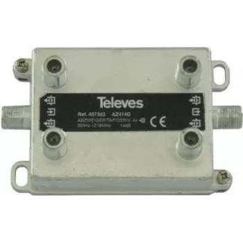 Televes AZ414D derivador de 4 vias, 14 dB, 5-1218 MHz