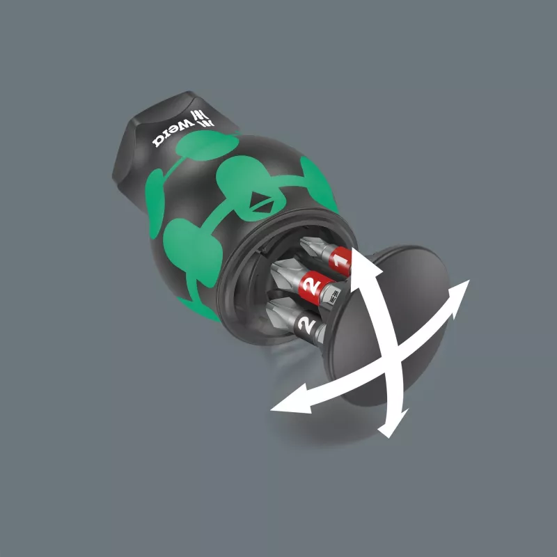 Wera Kraftform compact Stubby Magazin 2 Chave de fendas multibit Chave de fendas de fenda
