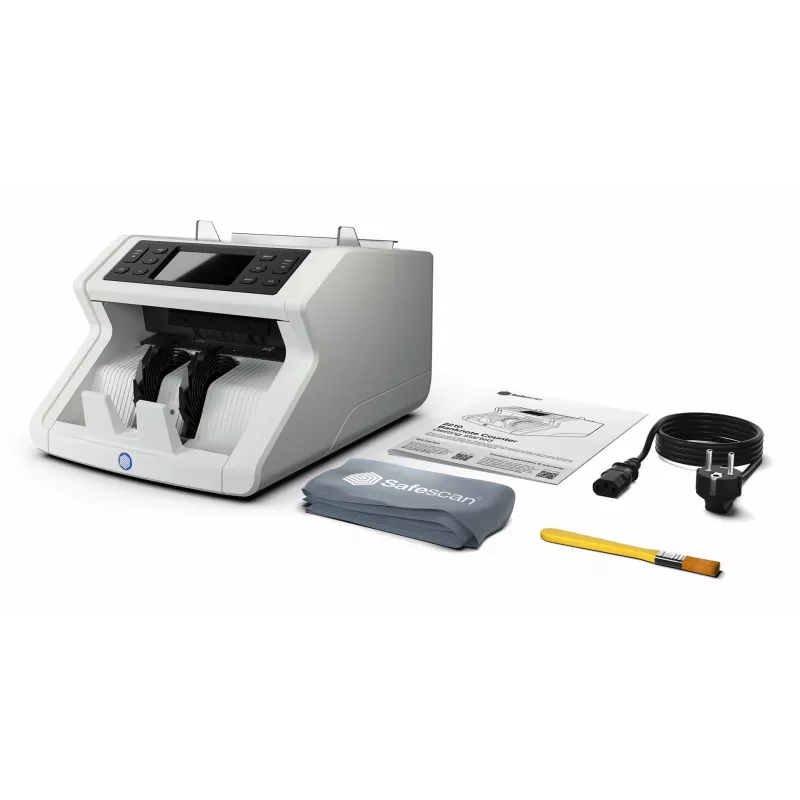 Máquina de contar notas Safescan 2210 G2 branco visor LCD AC 220-240V