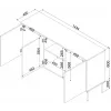 Cama Meble INSERTO 3D cómoda, 143,5x40x80 cm, preta, com LED