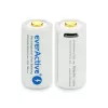 Bateria recarregável everActive EV16340 700mAh 3V com função de carregamento Micro-USB
