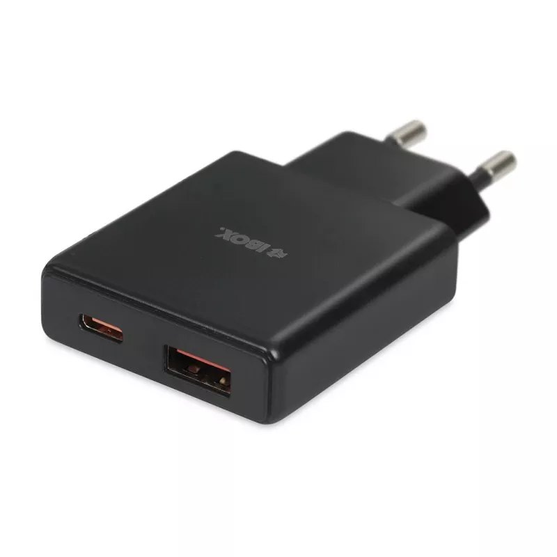 Carregador de parede iBOX C-43 Slim GaN PD30W, preto