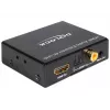 Extrator de áudio HDMI estéreo / 5.1 canais 4K, adaptador preto