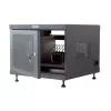Prateleira de rack TECHLY 367652 organizador de cabos com fixação adesiva 3M, aço, 550×550×410 mm, preto