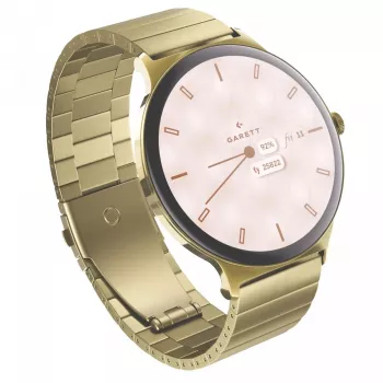 Smartwatch Garett Verona 2 dourado Steel com Bluetooth e medidor de frequência cardíaca