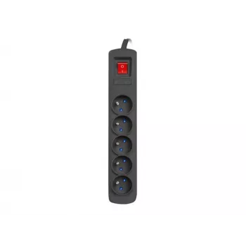 Régua de tomadas ARMAC ARC 5 — 5 tomadas, cabo de 3 m, preto