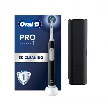 Escova de dentes Oral-B PRO Series 1 para adulto com tecnologia de rotação-oscilação preta