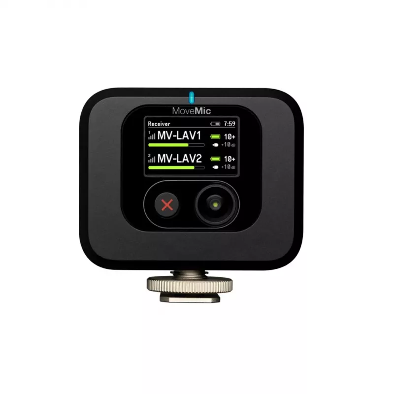 Shure MV-R-Z6 MoveMic recetor sem fios, suporte para câmara (sapata fria)