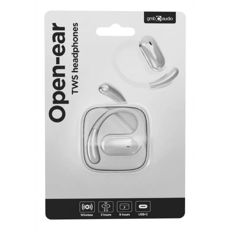 Gembird OWS-01-W auriculares Bluetooth TWS open-ear, brancos