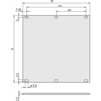 SCHROFF TEIL.FRONTPLATTE 6HE 84TE VORANO. - Acessório de rack (30818598)