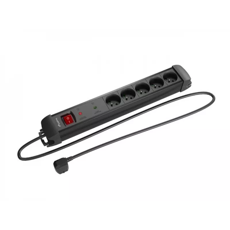 Régua de tomadas LANBERG SP1 1,5 m – 5x tomadas PL, preto