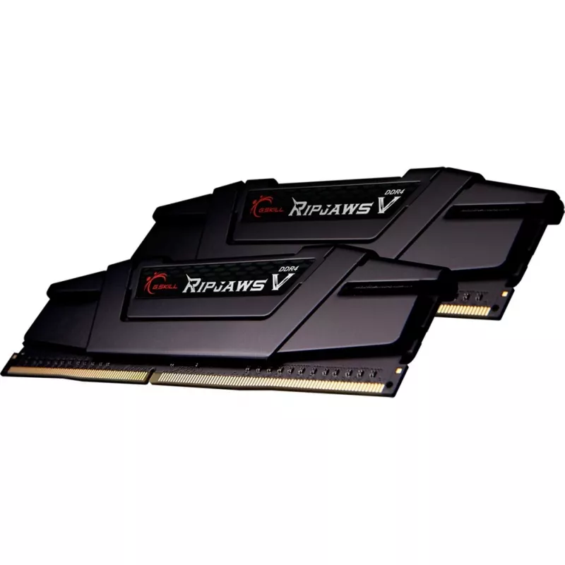 DIMM 64 GB DDR4-2666 (2x 32 GB) Dual-Kit, memória RAM preta, F4-2666C19D-64GVK, Ripjaws V, INTEL XMP