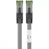 Cabo de rede Goobay CAT 8.1, S/FTP (PiMF), cinzento, 0,5 m - LSZH sem halogéneos, cobre AWG 24 (55135)