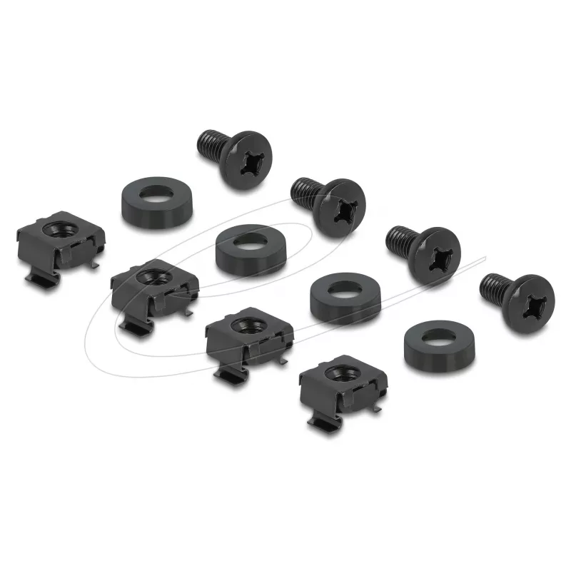 Delock 67628 painel de gestão de cabos de 19" com escova, 1U, preto