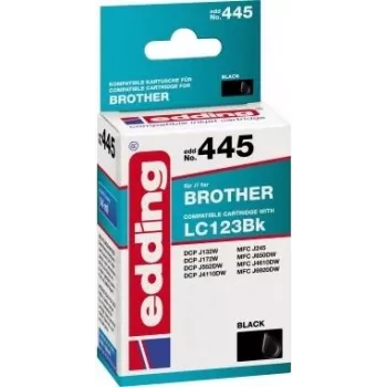 EDDING Cartucho de tinta substitui Brother LC-123BK compatível preto EDD-445 - compatível
