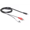 Cabo de áudio DeLOCK 84000 1,5 m 2xRCA 3,5 mm preto
