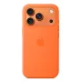 Capa de silicone Apple iPhone 17 Pro MagSafe laranja