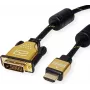Adaptador de cabo de vídeo ROLINE 11.04.5896 1,5 m HDMI Type-A (Standard) DVI-D preto - dourado (11.04.5896)