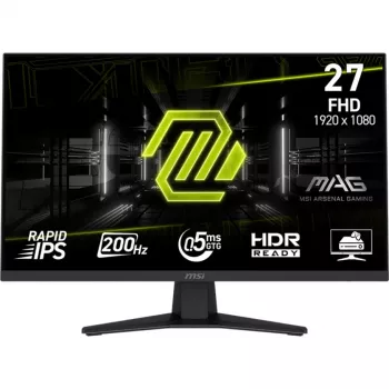 Monitor gaming MSI MAG 274FDE 68,6 cm (27 polegadas), preto, FullHD, Rapid-IPS, HDR Ready, Adaptive-Sync, painel 200Hz (9S6-3CE41H-002)