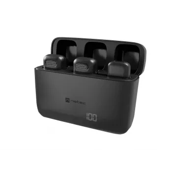 NATEC Hopper Black microfone lavalier/de lapela