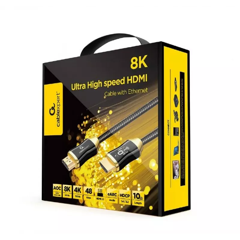 Cabo HDMI ótico ativo GEMBIRD 10 m, HDMI Type-A macho-macho, 48 Gbit/s, HDMI 2.1