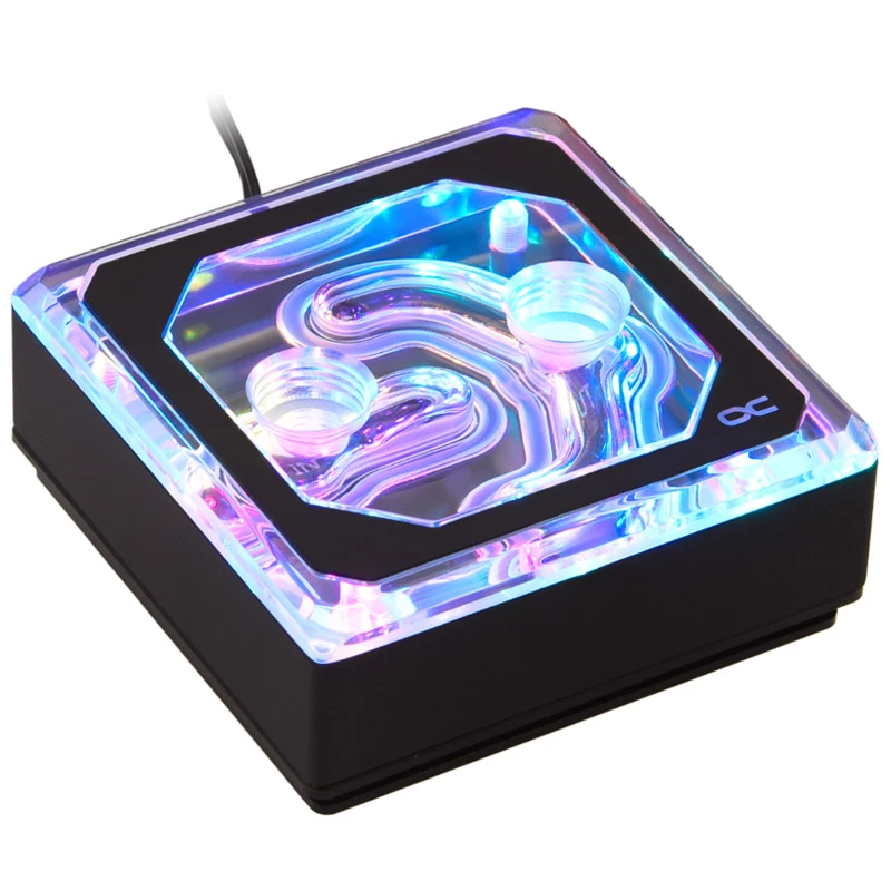 Alphacool 11992 - dissipador de água - acetato - acrílico - alumínio - latão - cobre - níquel - aço inoxidável - preto - transparente - 1/4 - 60 °C - 0,8 bar (11992)