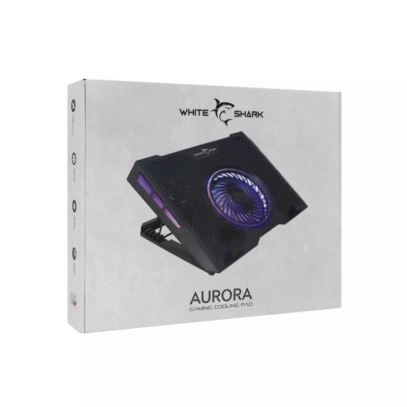 White Shark GCP-13 Aurora base de arrefecimento para portátil, 17,3 polegadas