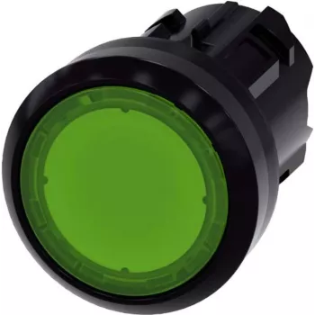 Botão de pressão Siemens atuador plano, aro frontal plástico verde SIRIUS ACT 3SU1001-0AB40-0AA0 1 unid. (3SU1001-0AB40-0AA0)