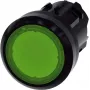 Botão de pressão Siemens atuador plano, aro frontal plástico verde SIRIUS ACT 3SU1001-0AB40-0AA0 1 unid. (3SU1001-0AB40-0AA0)