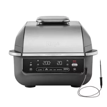 Fritadeira de ar quente Ninja EG351EU 5,7 l individual, 1760 W, preto/prateado, controlo por botões