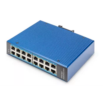 Comutador de rede Digitus 16 portas Gigabit Ethernet, industrial, não gerido
