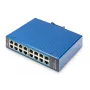 Comutador de rede Digitus 16 portas Gigabit Ethernet, industrial, não gerido