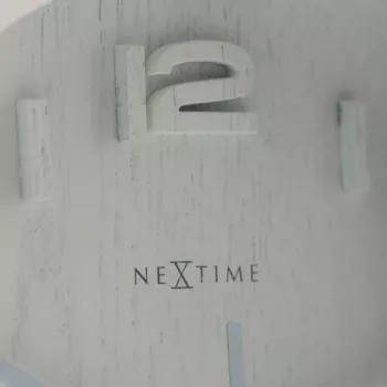 Relógio de parede NeXtime 5192wi Wood Wood Small, 22x20 cm, branco