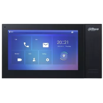 Videoporteiro DAHUA VTH2421FB — 7 polegadas LCD 1024×600, altifalante 1,5 W, Fast Ethernet, G.711, TCP/IP, Linux